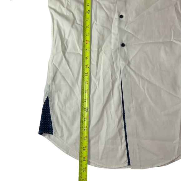 Hugo Boss White Dress Shirt with Navy Contrast - Picture 5 of 10